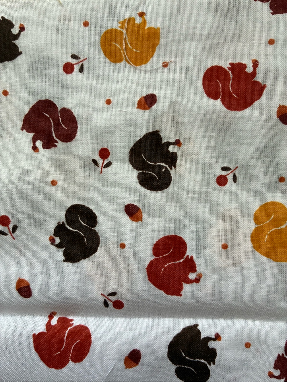 Autumn Squirrel Fabric - Quilting Cotton 🐿️🐿️🐿️
